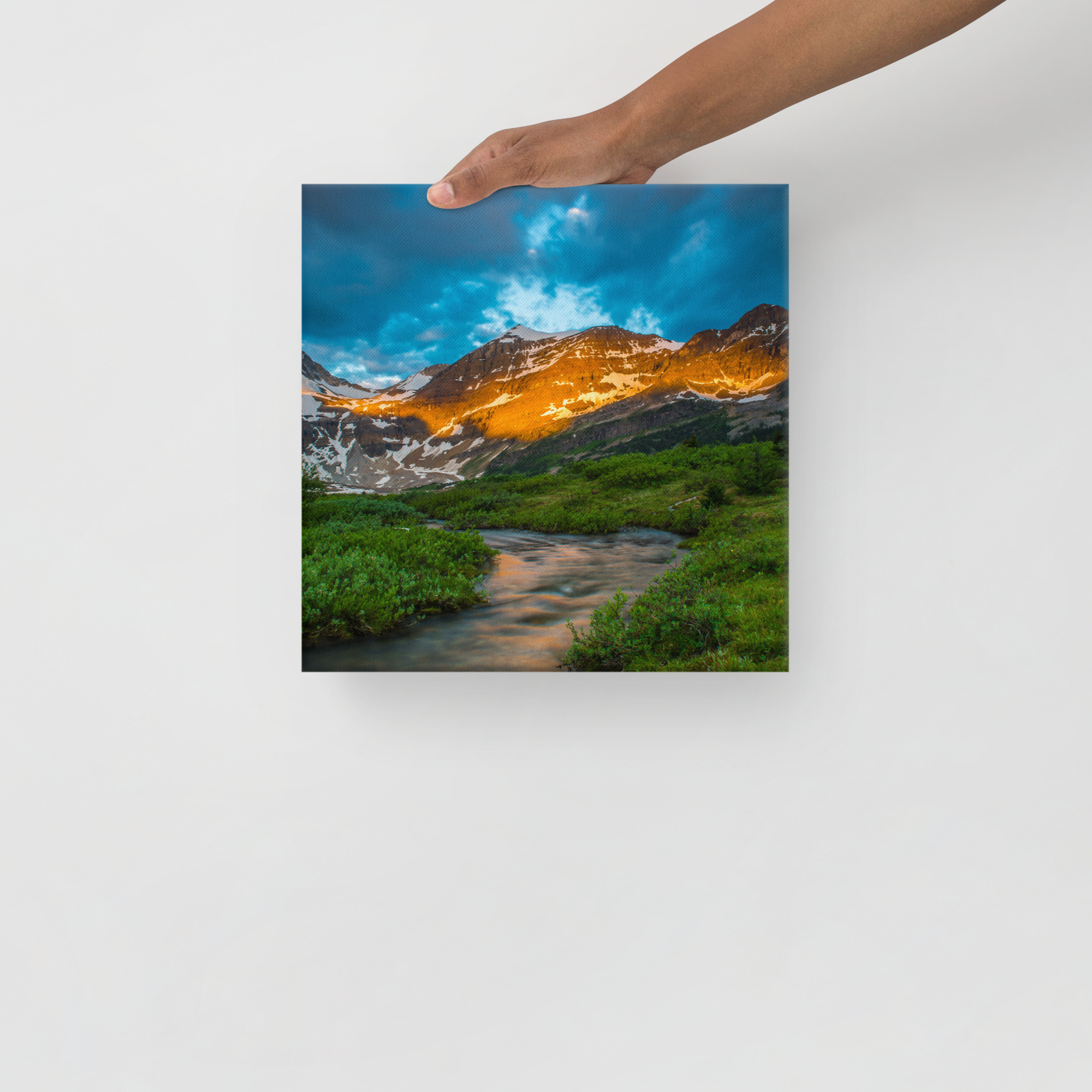 Sunrise at the foot of Mt. Assiniboine British Columbia - Canvas Digital Printing
