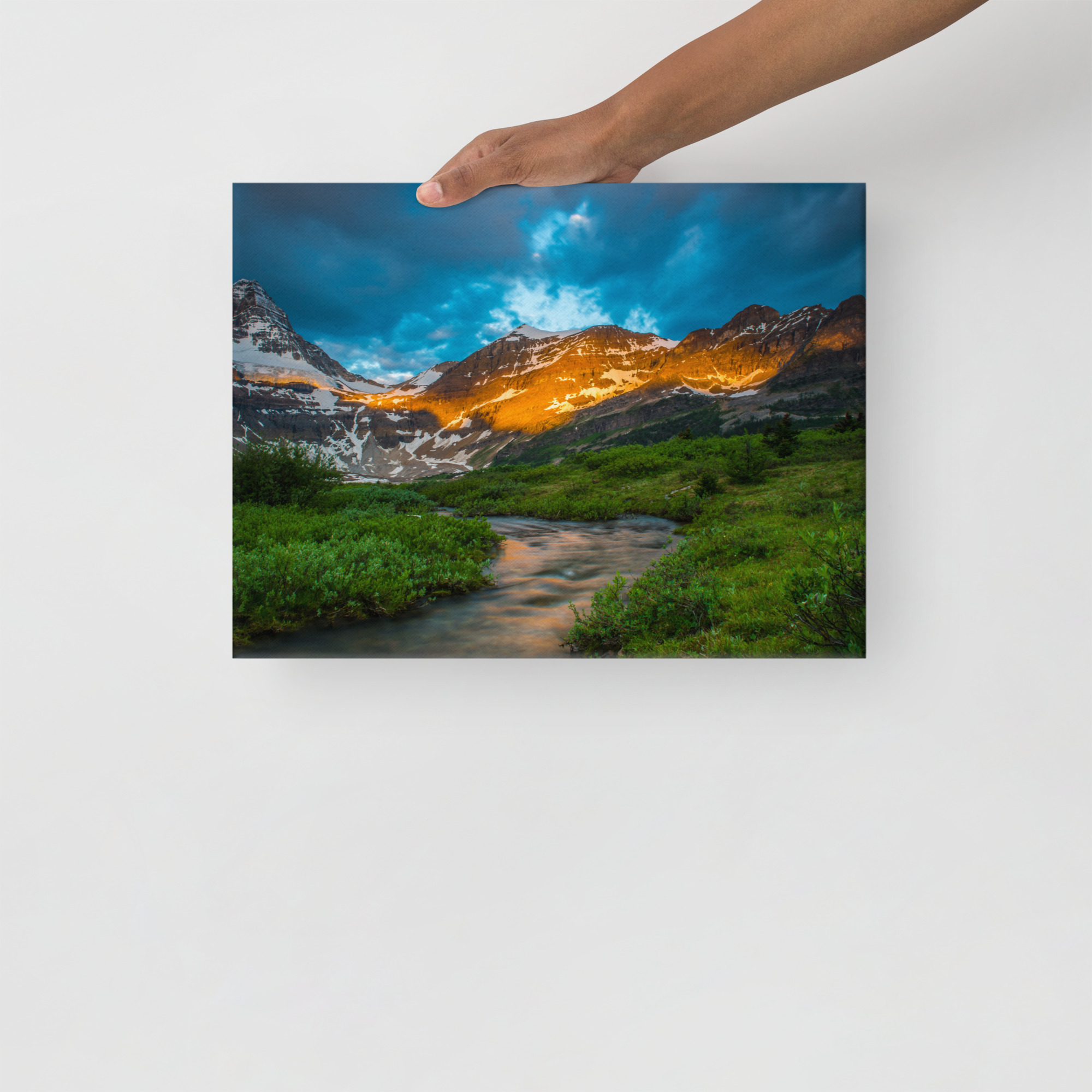 Sunrise at the foot of Mt. Assiniboine British Columbia - Canvas Digital Printing - Image 2