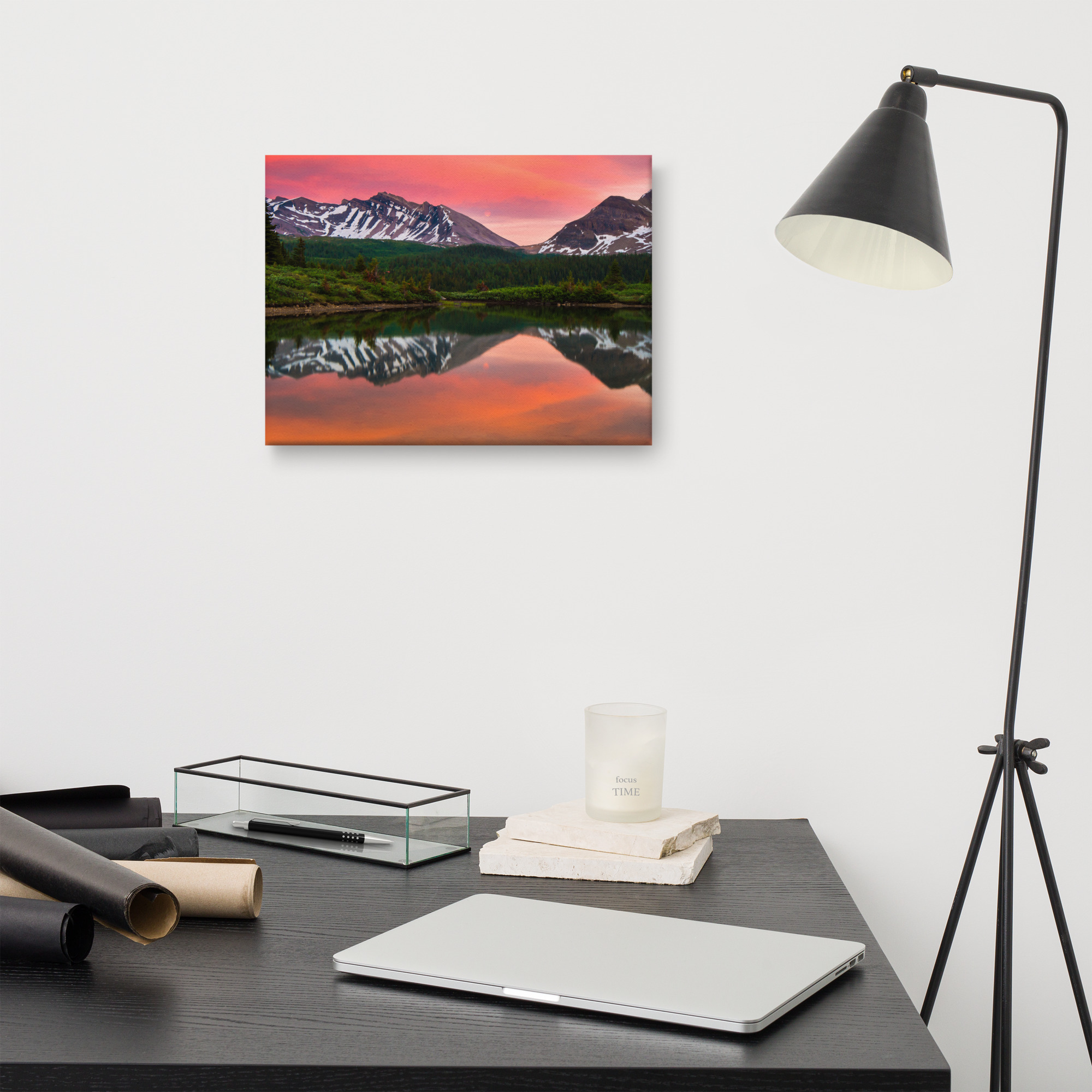 Sunset in Banff, British Columbia - Canvas Digital Printing