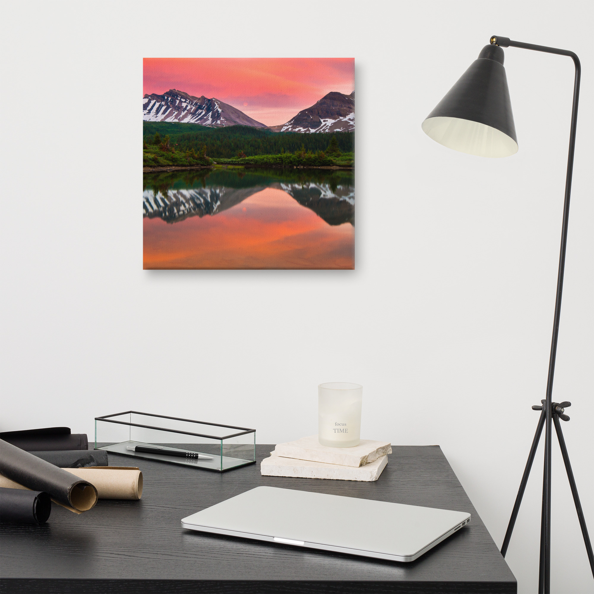 Sunset in Banff, British Columbia - Canvas Digital Printing - Image 3