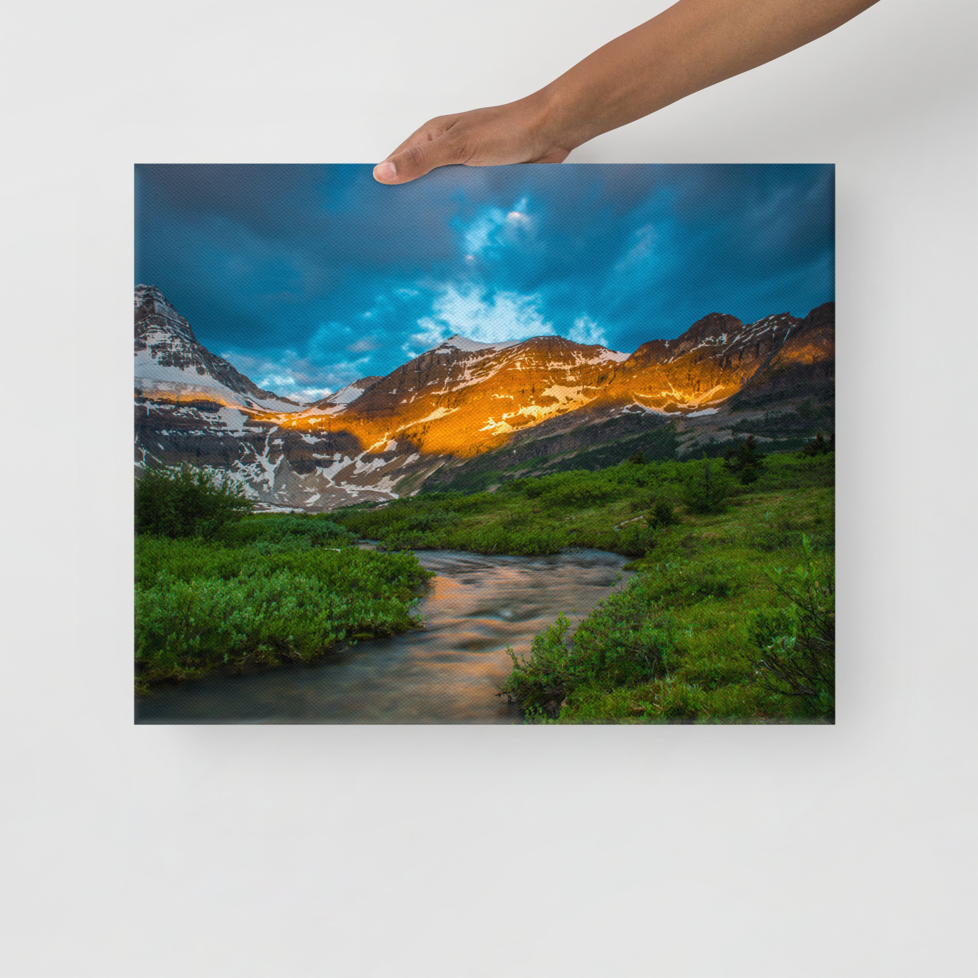 Sunrise at the foot of Mt. Assiniboine British Columbia - Canvas Digital Printing - Image 4