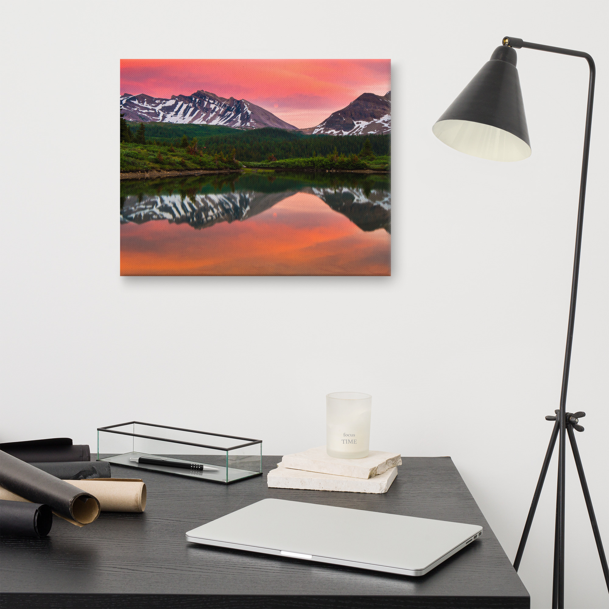 Sunset in Banff, British Columbia - Canvas Digital Printing - Image 4