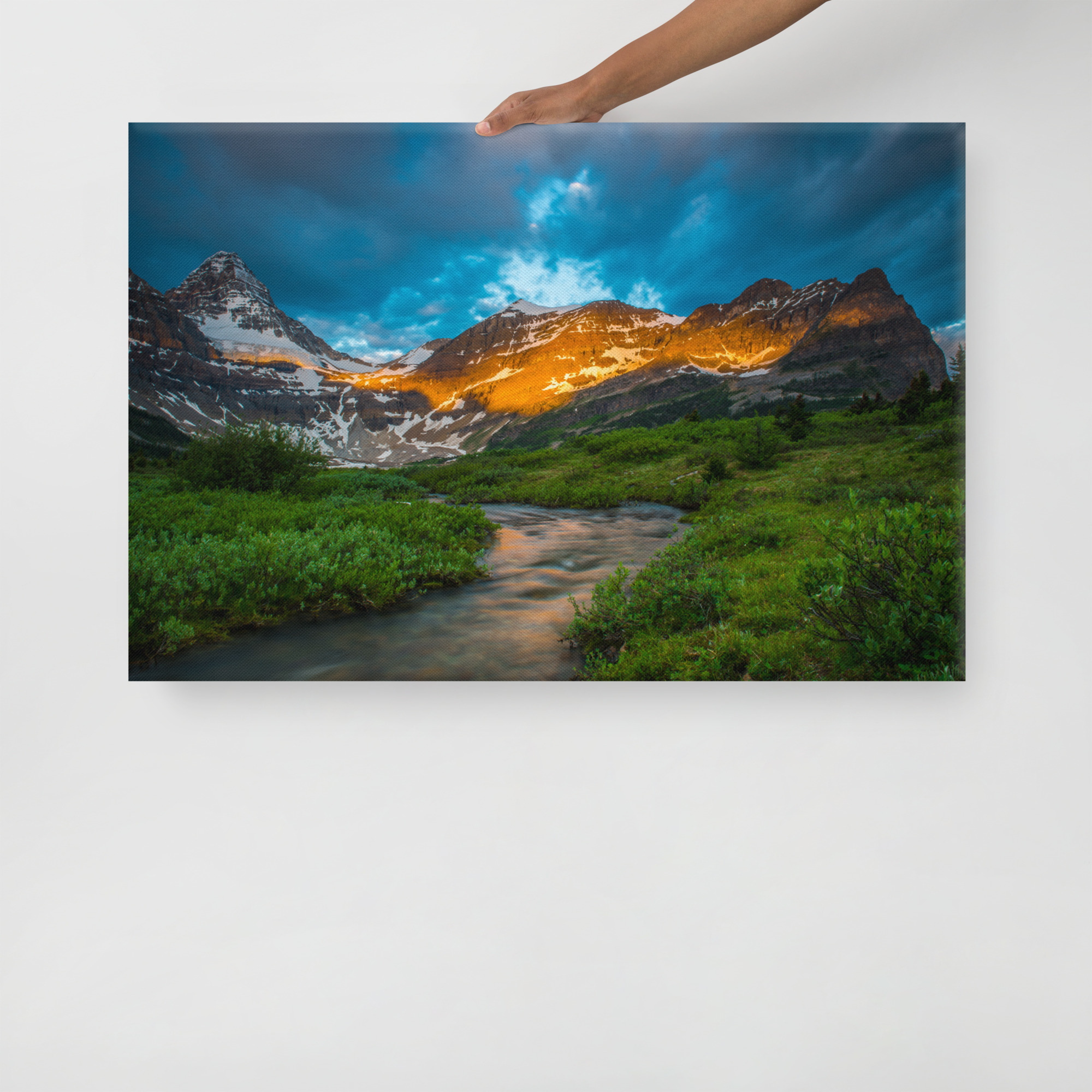 Sunrise at the foot of Mt. Assiniboine British Columbia - Canvas Digital Printing - Image 6