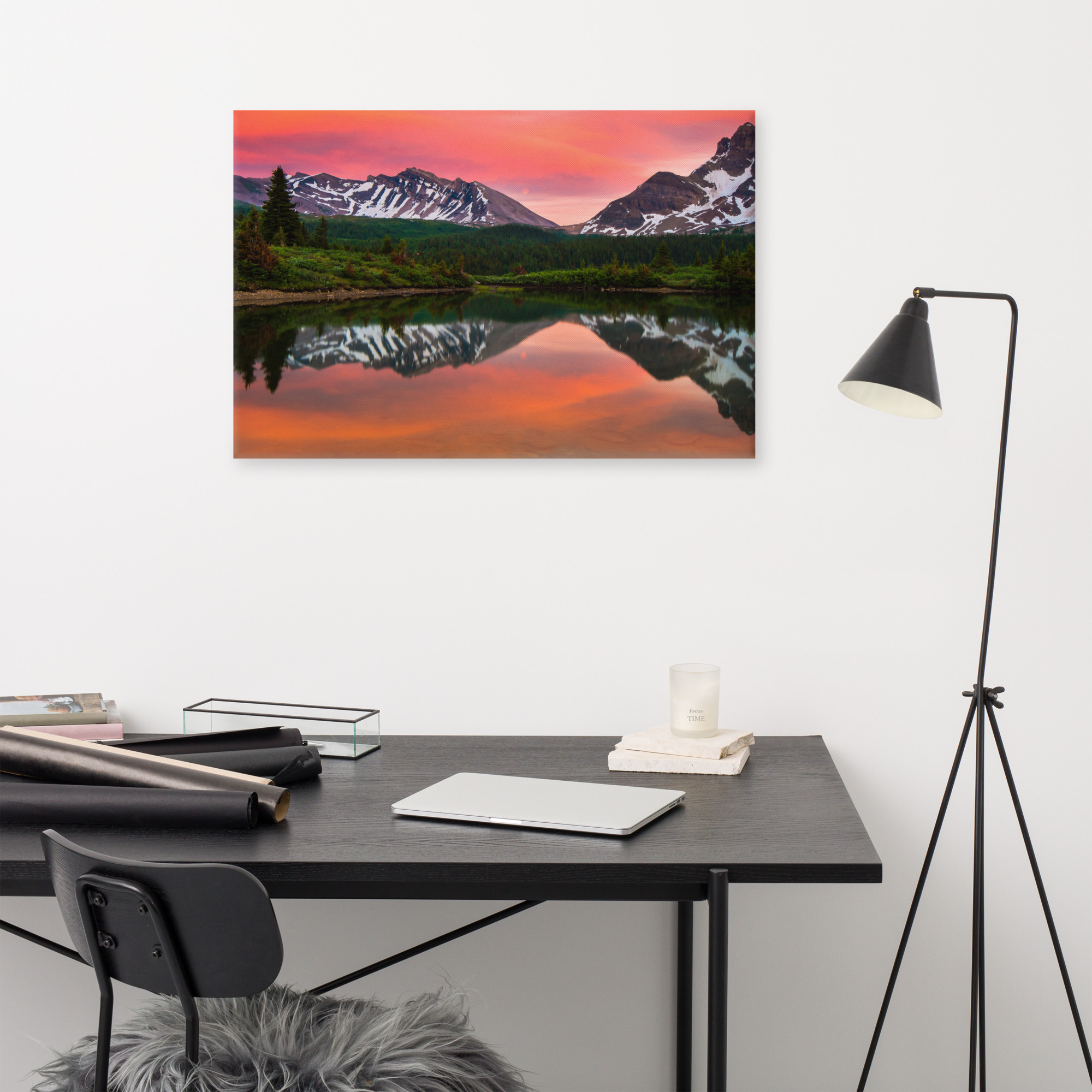 Sunset in Banff, British Columbia - Canvas Digital Printing - Image 6