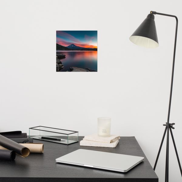 Sunrise at Trillium lake, Mt. Hood, Oregon - Premium Luster Photo Paper Framed Poster (in) - Image 2