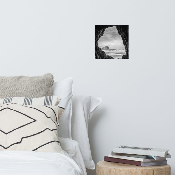 Ocean View Peaking Through Rocks - Premium Luster Photo Paper Poster (in) - Image 2