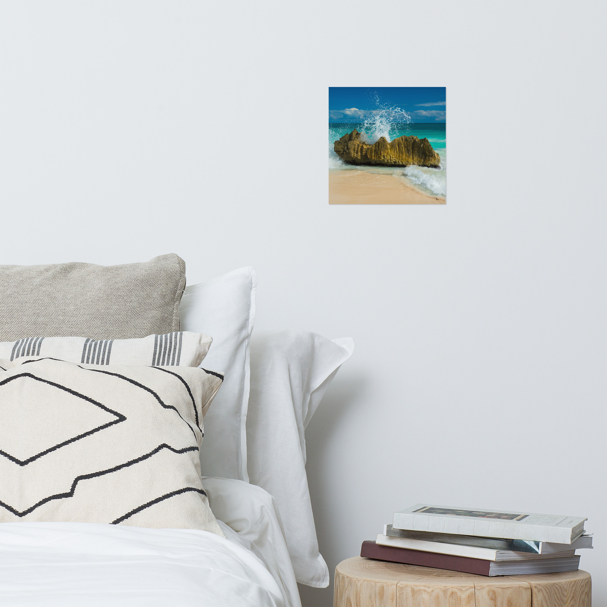 Tropical Waves on Rocks - Premium Luster Photo Paper Poster (in) - Image 2