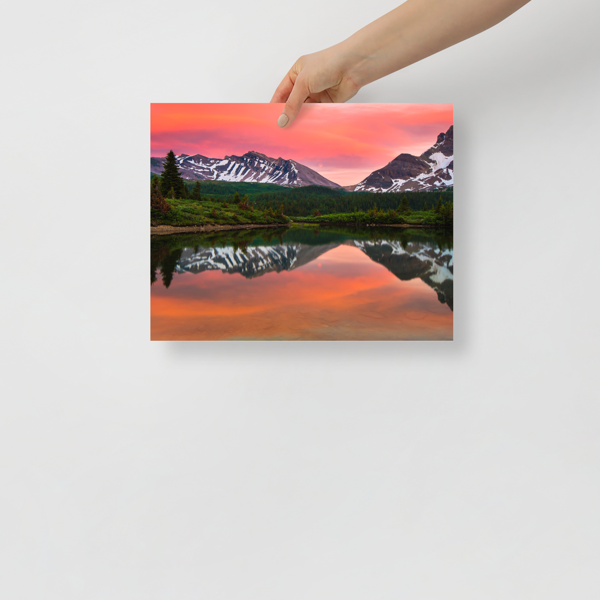 Sunset in Banff, British Columbia - Enhanced Matte Paper Poster(in) - Image 3