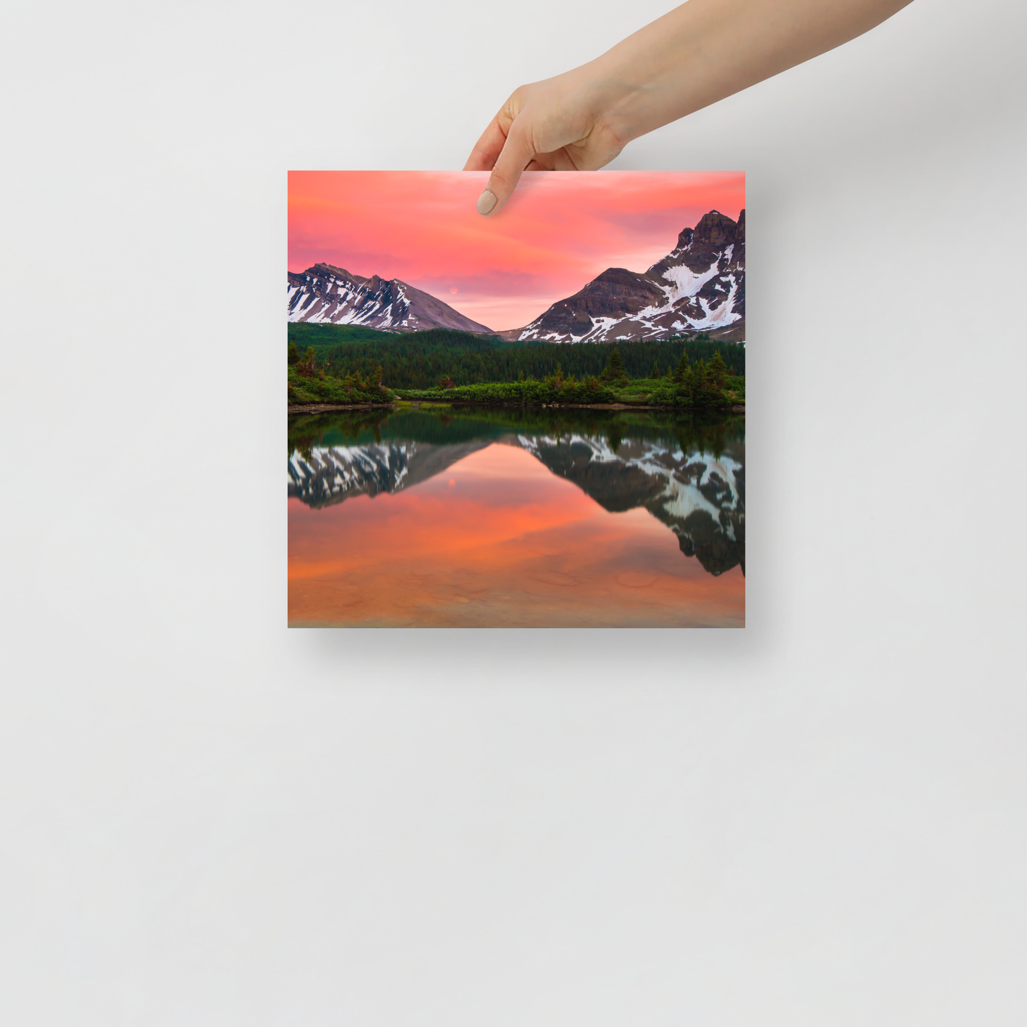 Sunset in Banff, British Columbia - Enhanced Matte Paper Poster(in) - Image 4