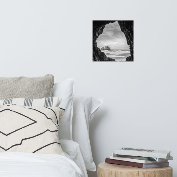 Ocean View Peaking Through Rocks - Premium Luster Photo Paper Poster (in) - Image 4