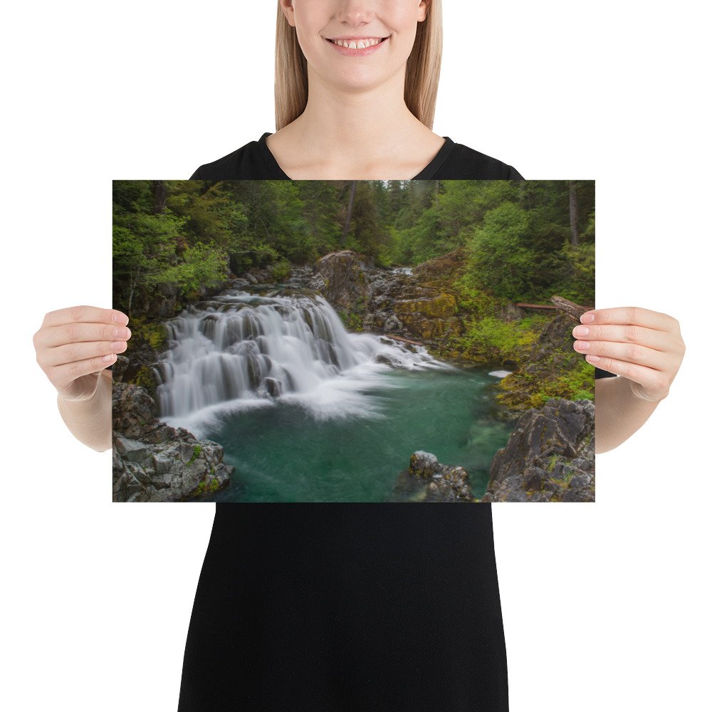 Sawmill Falls, Gates, Oregon - Enhanced Matte Paper Poster(in) - Image 6