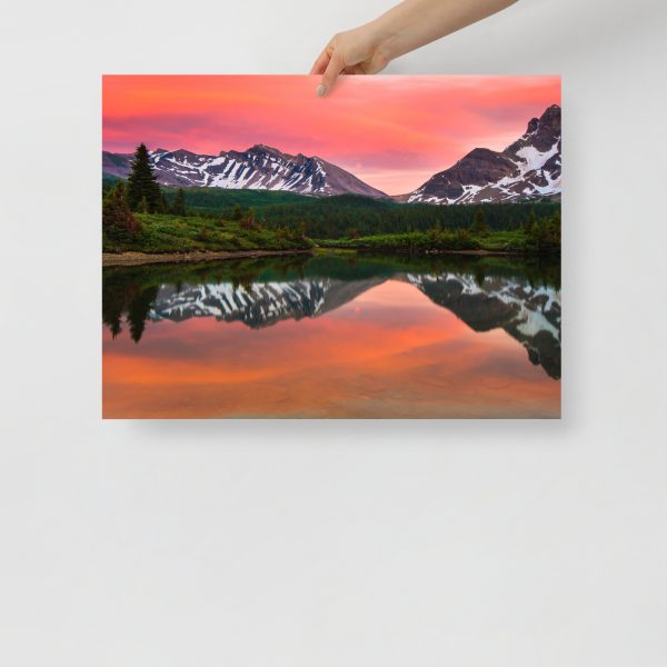 Sunset in Banff, British Columbia - Premium Luster Photo Paper Poster (in)