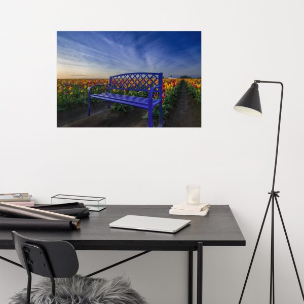 Bench among Tulips - Enhanced Matte Paper Poster(in) - Image 11