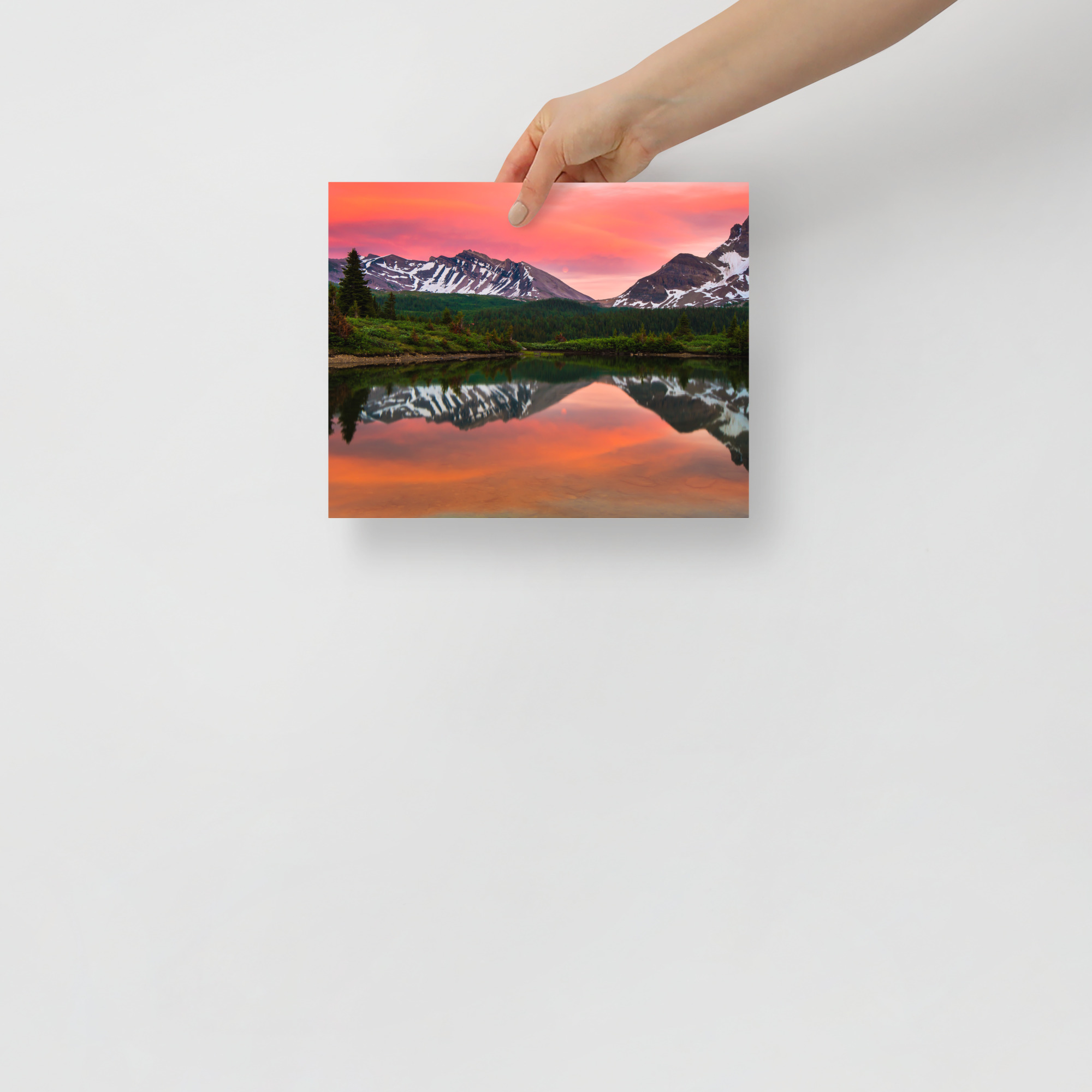 Sunset in Banff, British Columbia - Enhanced Matte Paper Poster(in)