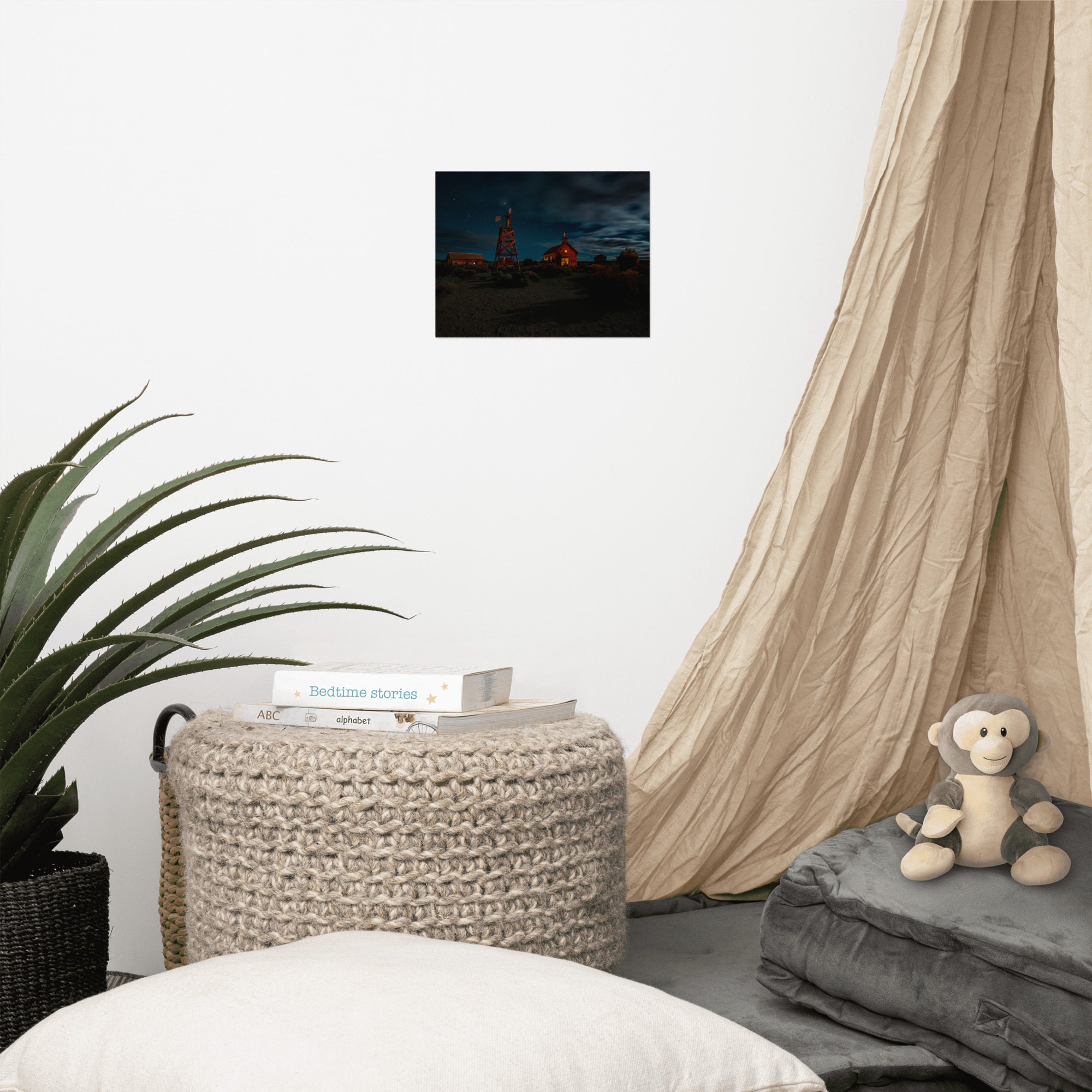 Starry Night Country Barn & Church - Enhanced Matte Paper Poster(in) - Image 12