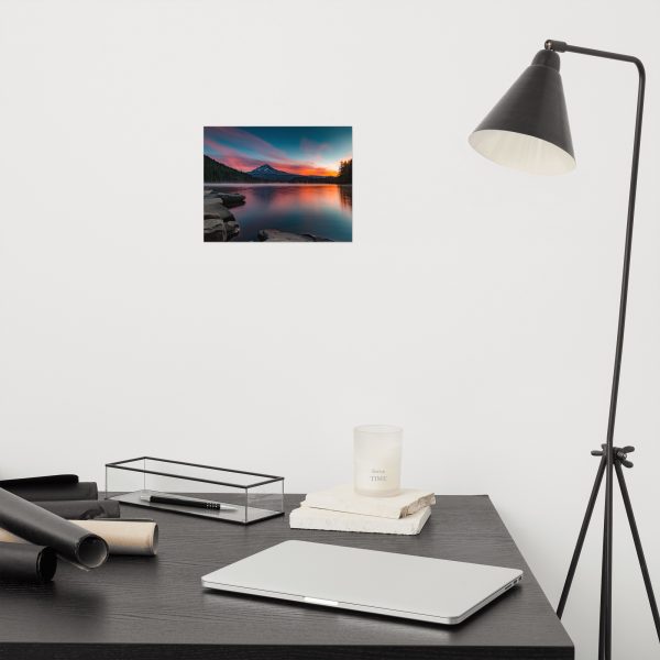 Sunrise at Trillium lake, Mt. Hood, Oregon - Premium Luster Photo Paper Framed Poster (in) - Image 12