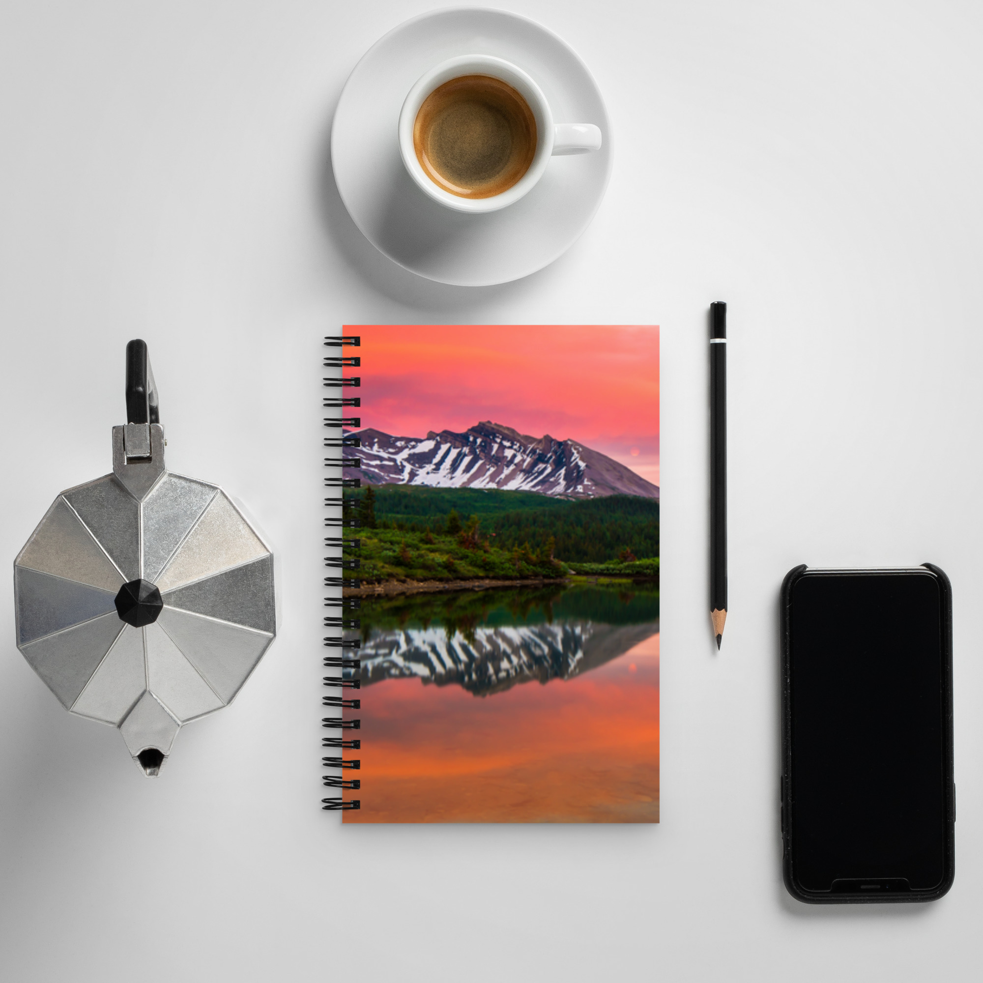 Sunset in Banff, British Columbia - Spiral notebook - Image 2
