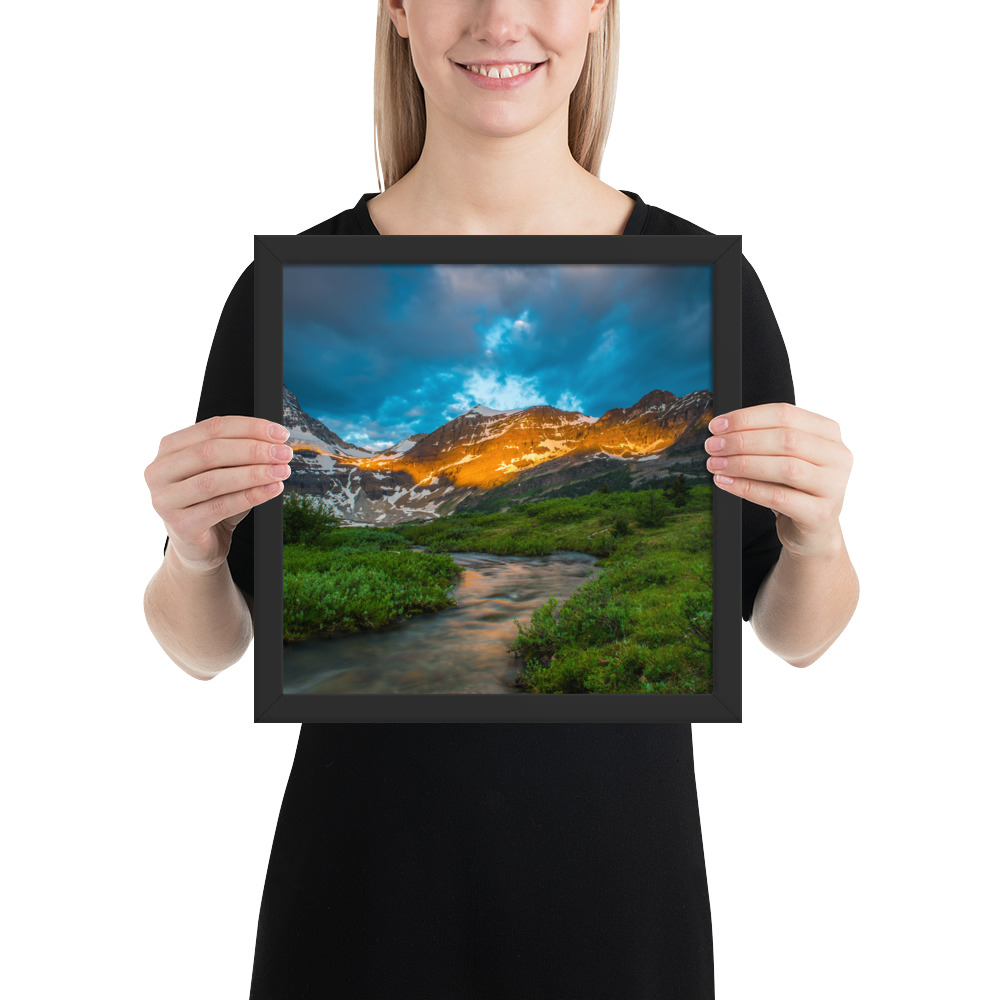 Sunrise at the foot of Mt. Assiniboine British Columbia-Enhanced Matte Paper Framed Poster (in) - Image 4