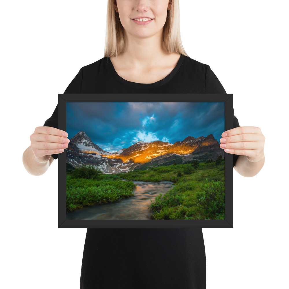 Sunrise at the foot of Mt. Assiniboine British Columbia-Enhanced Matte Paper Framed Poster (in) - Image 6