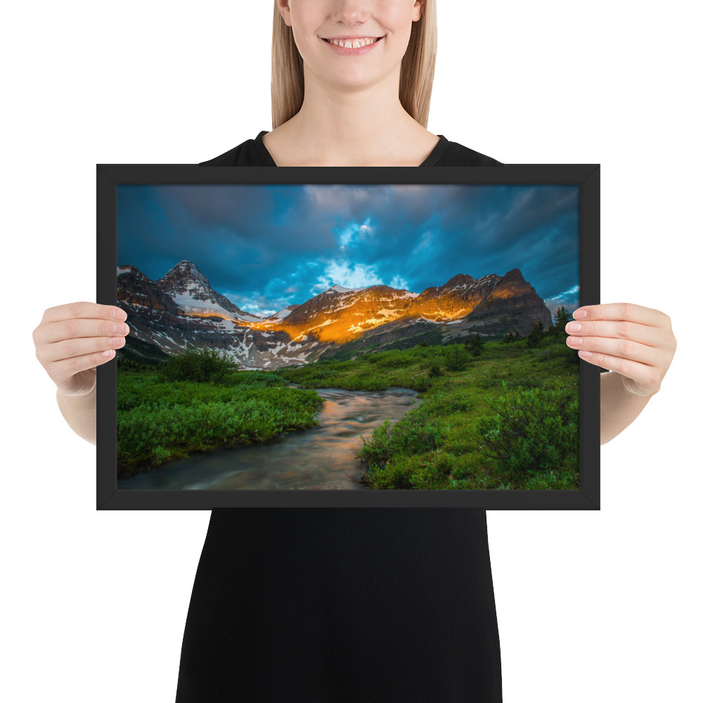 Sunrise at the foot of Mt. Assiniboine British Columbia-Enhanced Matte Paper Framed Poster (in) - Image 7