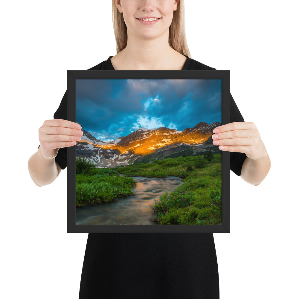 Sunrise at the foot of Mt. Assiniboine British Columbia-Enhanced Matte Paper Framed Poster (in) - Image 8