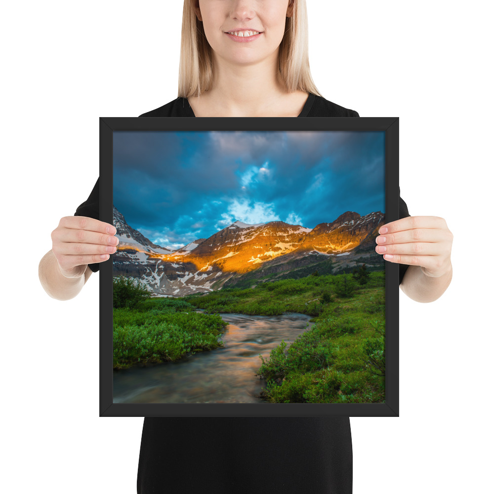 Sunrise at the foot of Mt. Assiniboine British Columbia-Enhanced Matte Paper Framed Poster (in) - Image 9