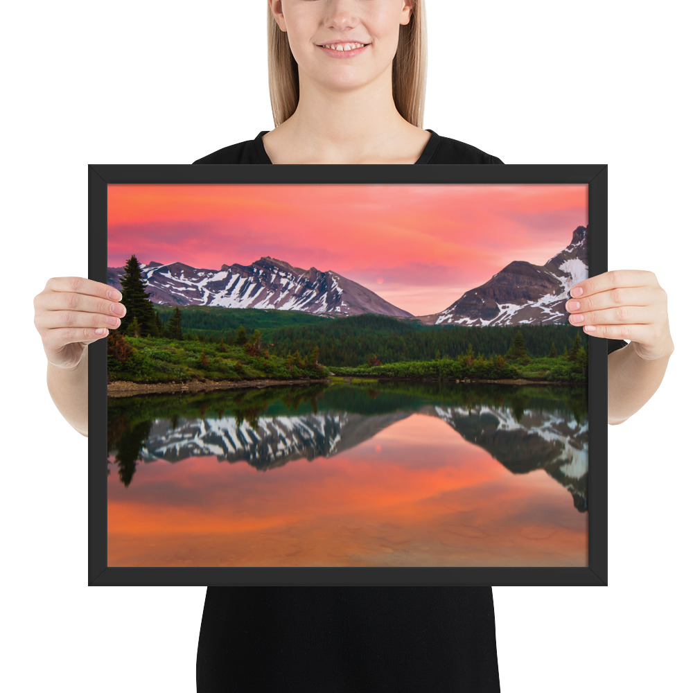 Sunset in Banff, British Columbia-Enhanced Matte Paper Framed Poster (in) - Image 10