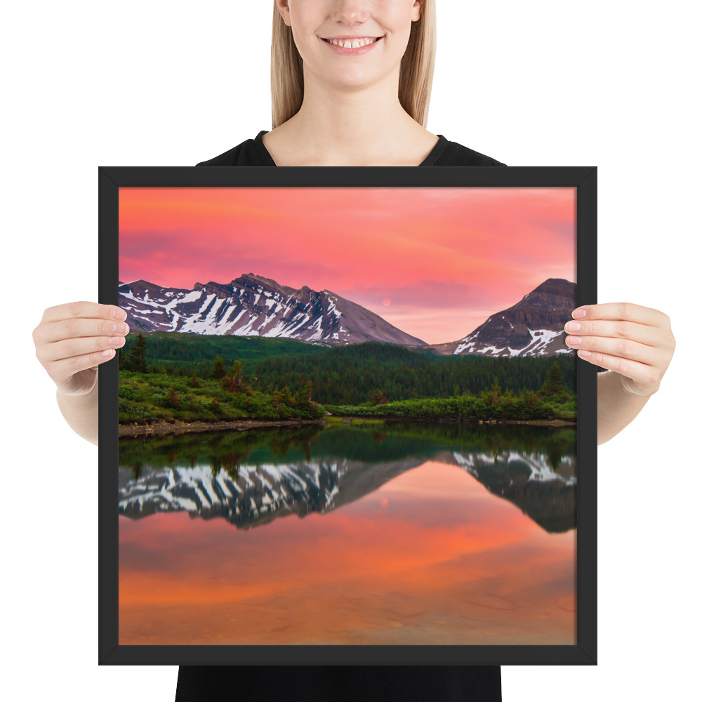 Sunset in Banff, British Columbia-Enhanced Matte Paper Framed Poster (in) - Image 11