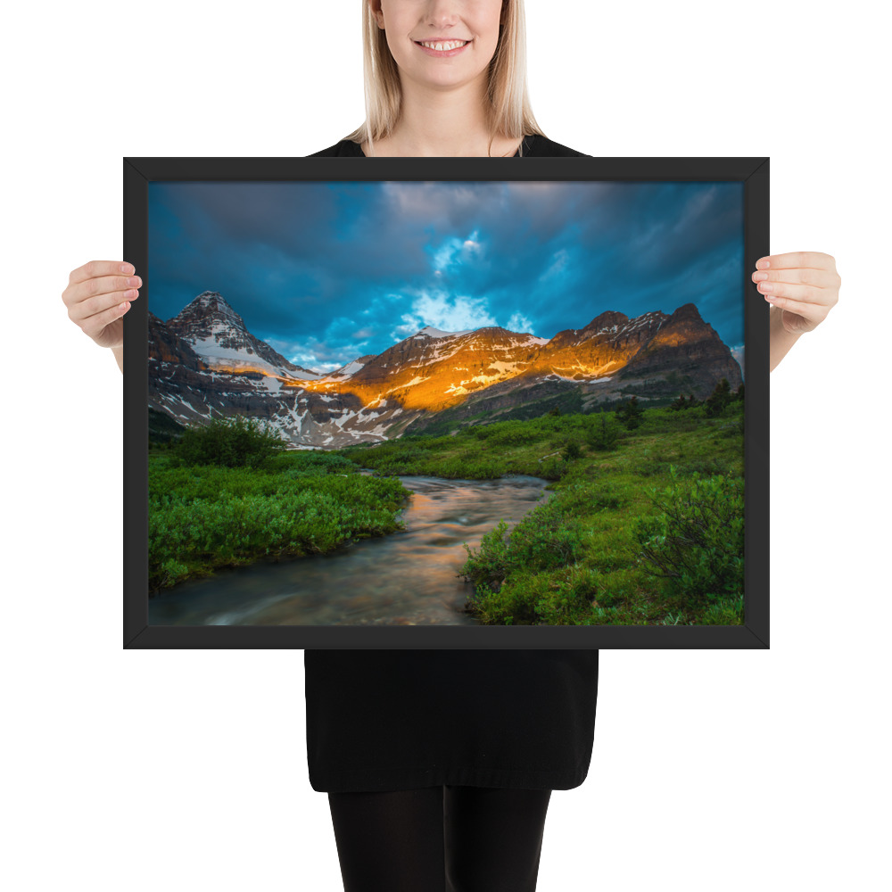 Sunrise at the foot of Mt. Assiniboine British Columbia-Enhanced Matte Paper Framed Poster (in)