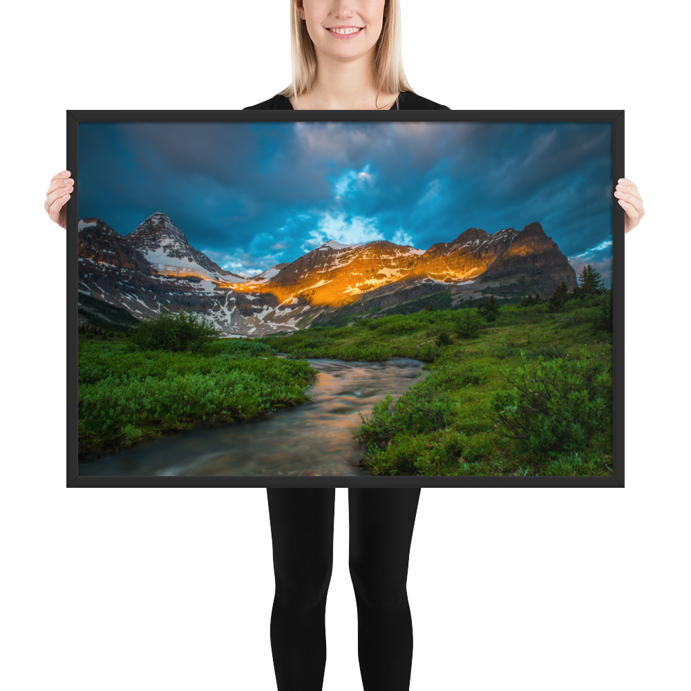 Sunrise at the foot of Mt. Assiniboine British Columbia-Enhanced Matte Paper Framed Poster (in) - Image 12