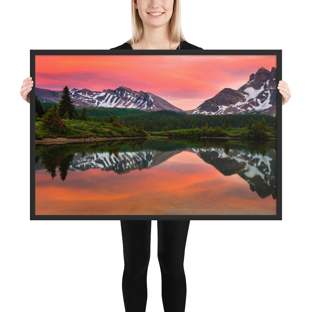 Sunset in Banff, British Columbia-Enhanced Matte Paper Framed Poster (in) - Image 12