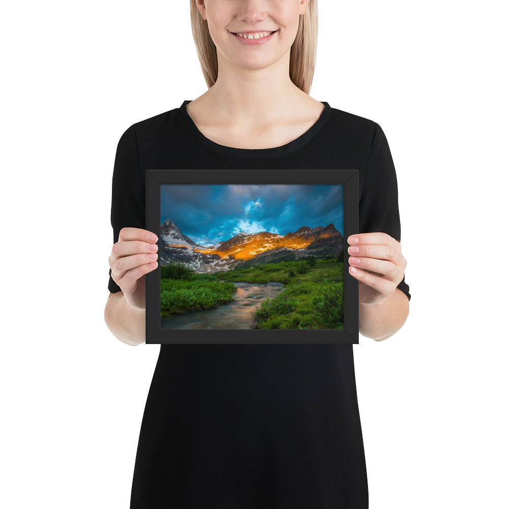 Sunrise at the foot of Mt. Assiniboine British Columbia-Enhanced Matte Paper Framed Poster (in) - Image 2