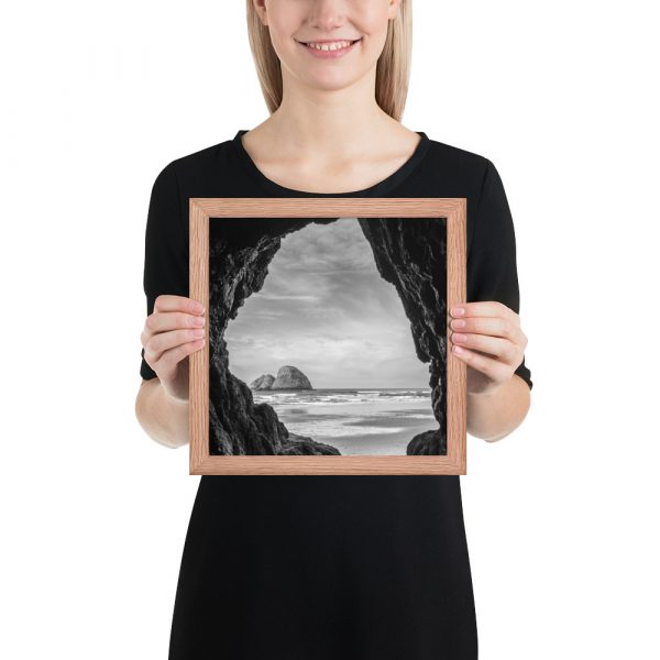 Ocean View Peaking Through Rocks - Enhanced Matte Paper Framed Poster (in) - Image 14