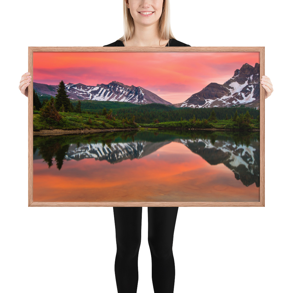 Sunset in Banff, British Columbia-Enhanced Matte Paper Framed Poster (in) - Image 24