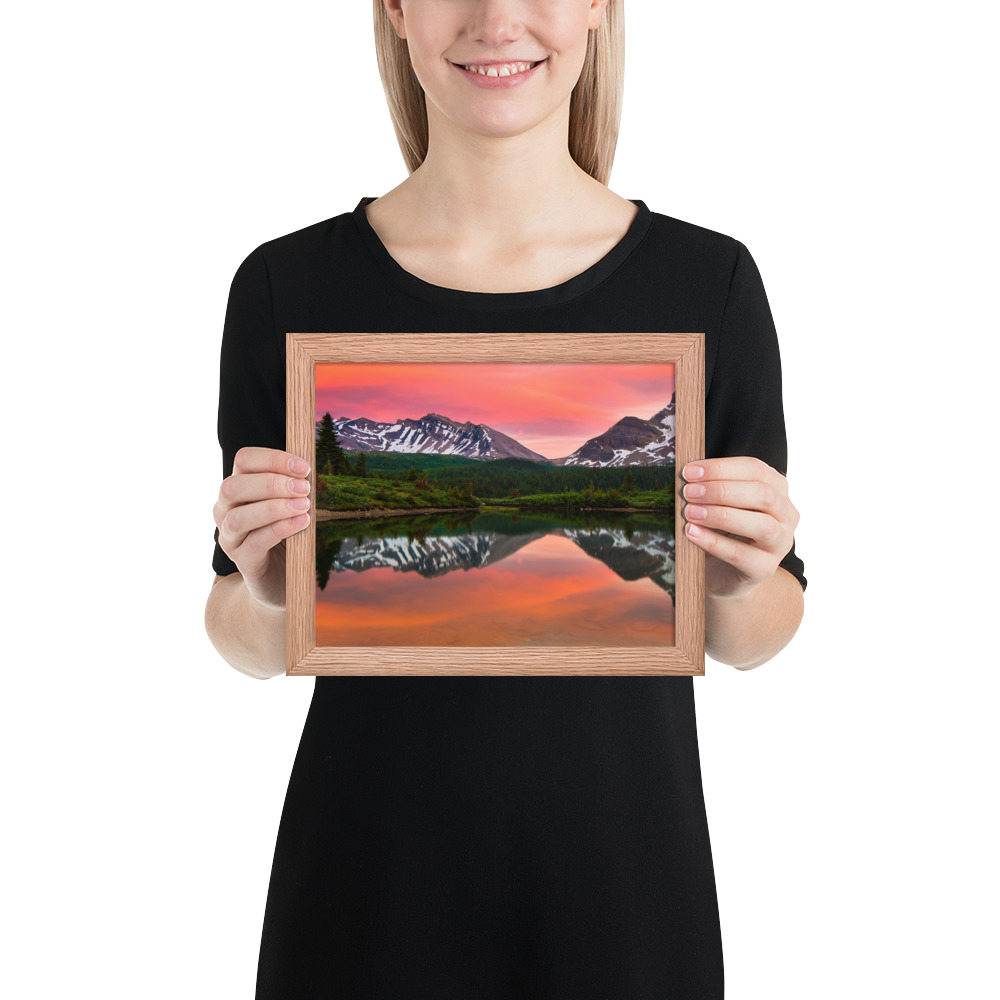 Sunset in Banff, British Columbia-Enhanced Matte Paper Framed Poster (in) - Image 13