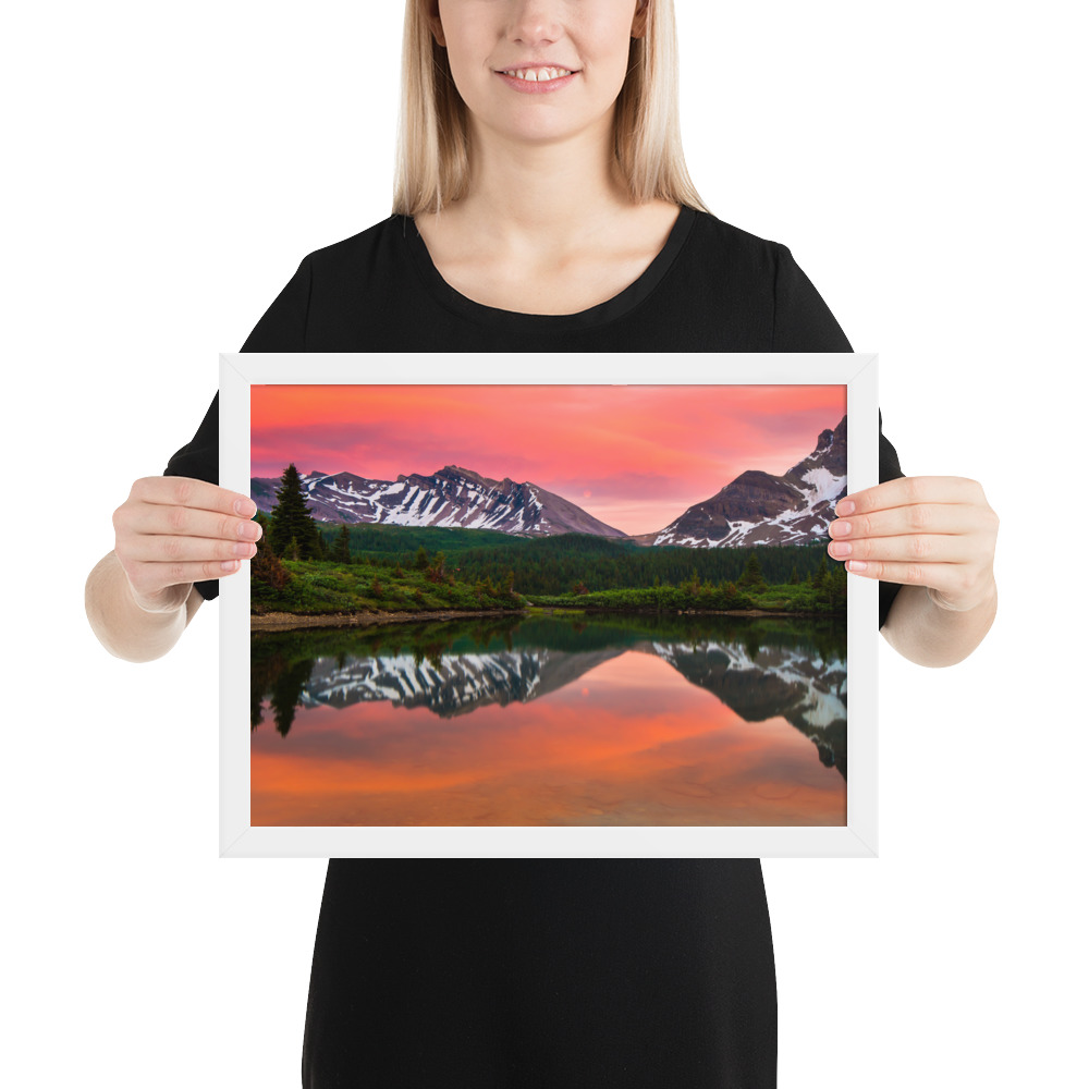 Sunset in Banff, British Columbia-Enhanced Matte Paper Framed Poster (in) - Image 29