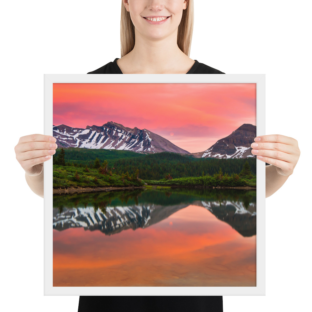 Sunset in Banff, British Columbia-Enhanced Matte Paper Framed Poster (in) - Image 34