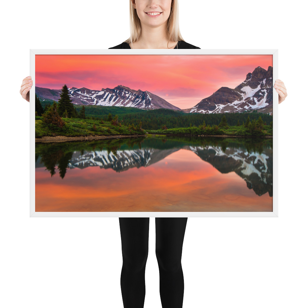 Sunset in Banff, British Columbia-Enhanced Matte Paper Framed Poster (in) - Image 36