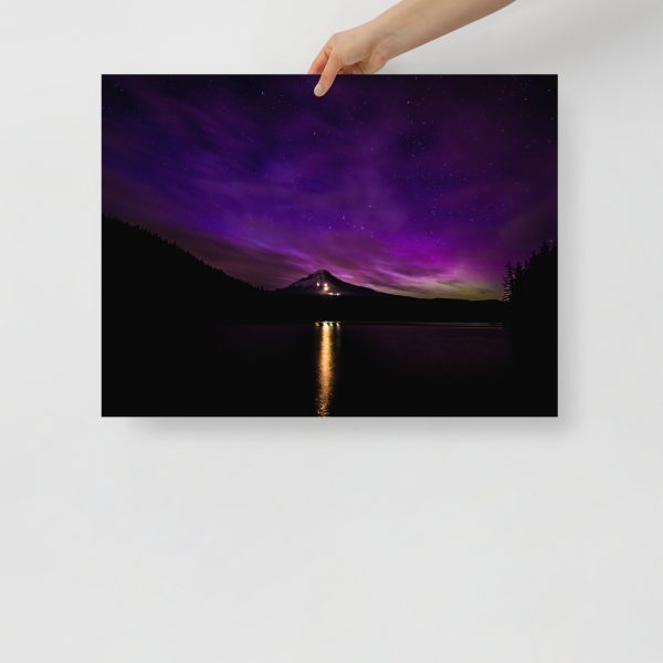 Northern Lights at Mt.Hood, Oregon - Premium Luster Photo Paper Poster (in)