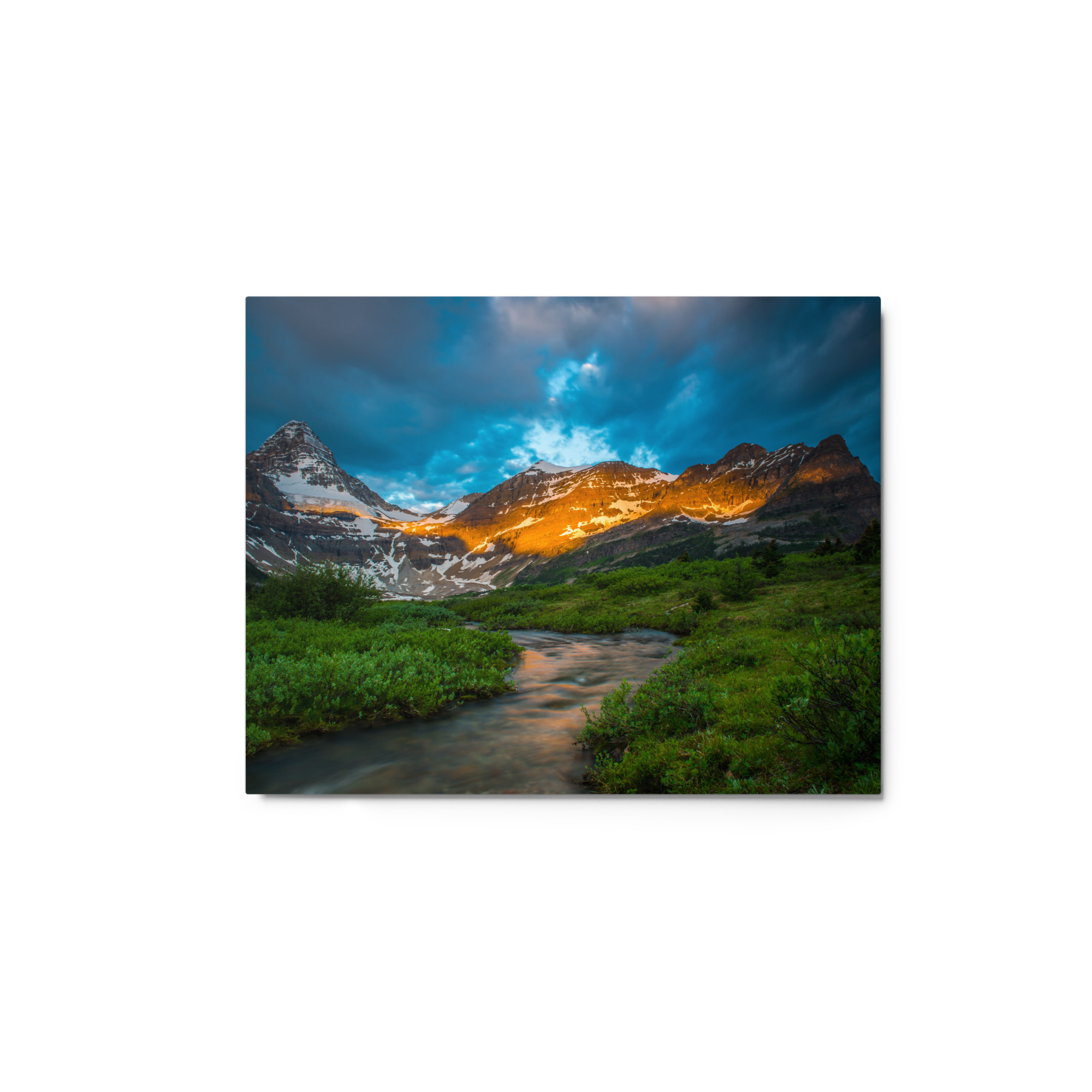 Sunrise at the foot of Mt. Assiniboine British Columbia - Glossy Metal Print - Image 3