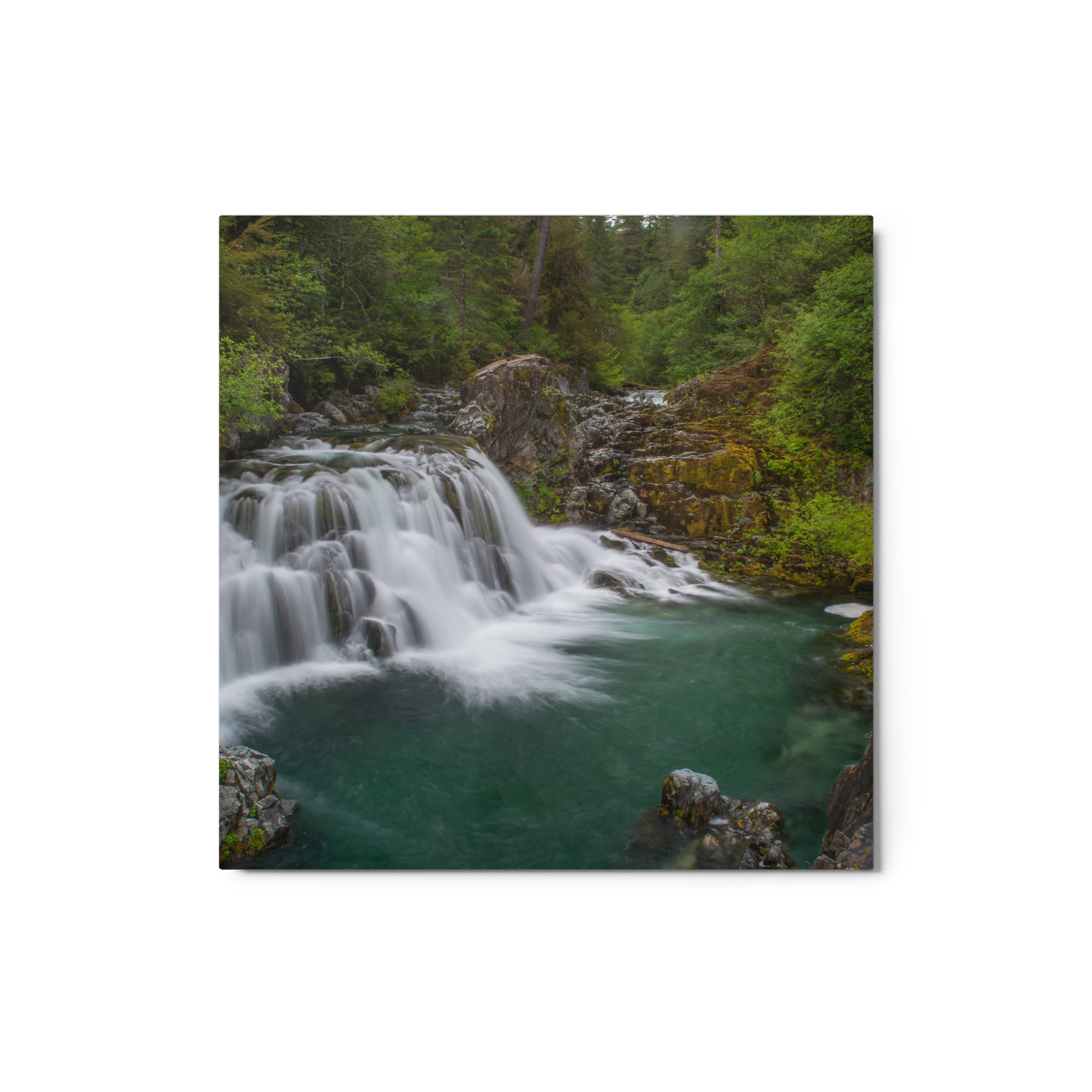 Sawmill Falls, Gates, Oregon - Glossy Metal Print - Image 2