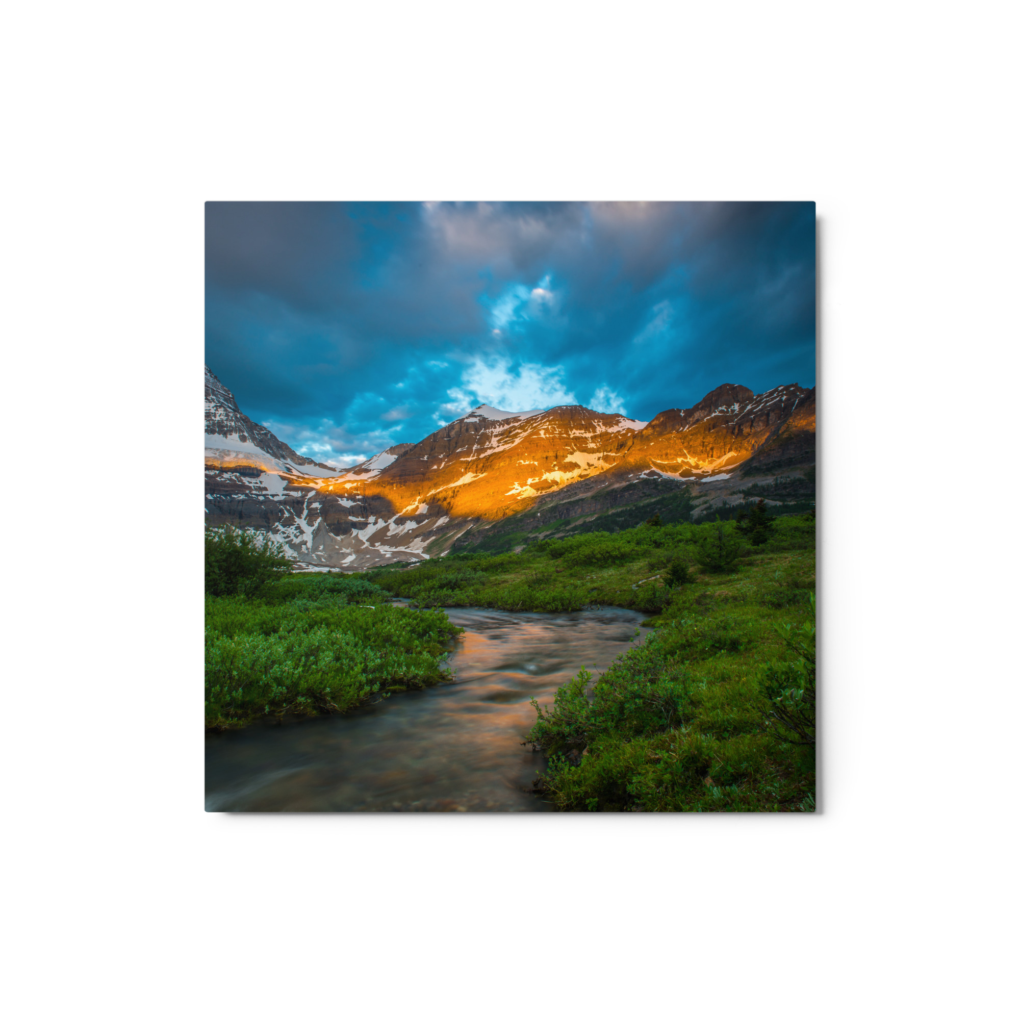 Sunrise at the foot of Mt. Assiniboine British Columbia - Glossy Metal Print - Image 2