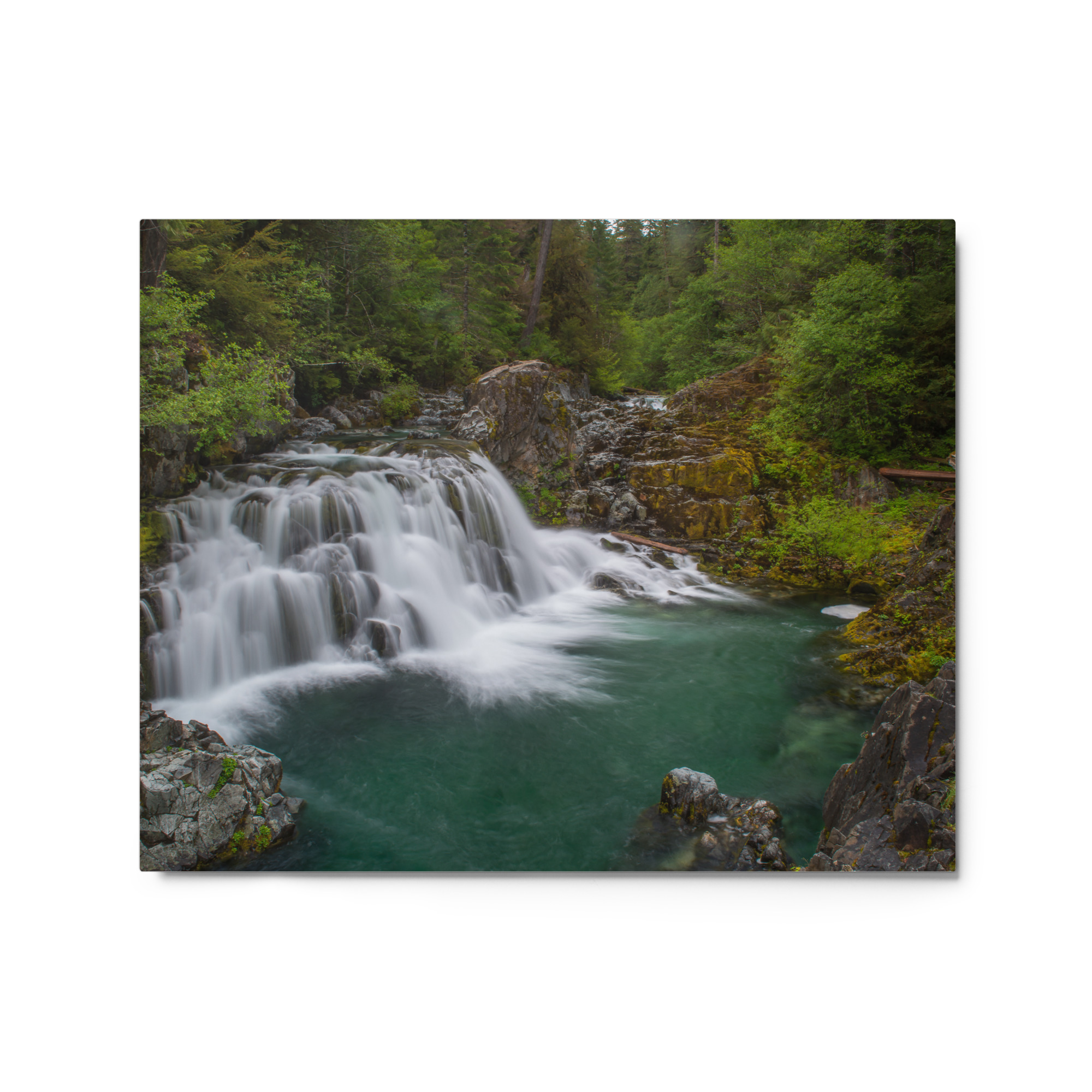 Sawmill Falls, Gates, Oregon - Glossy Metal Print - Image 4