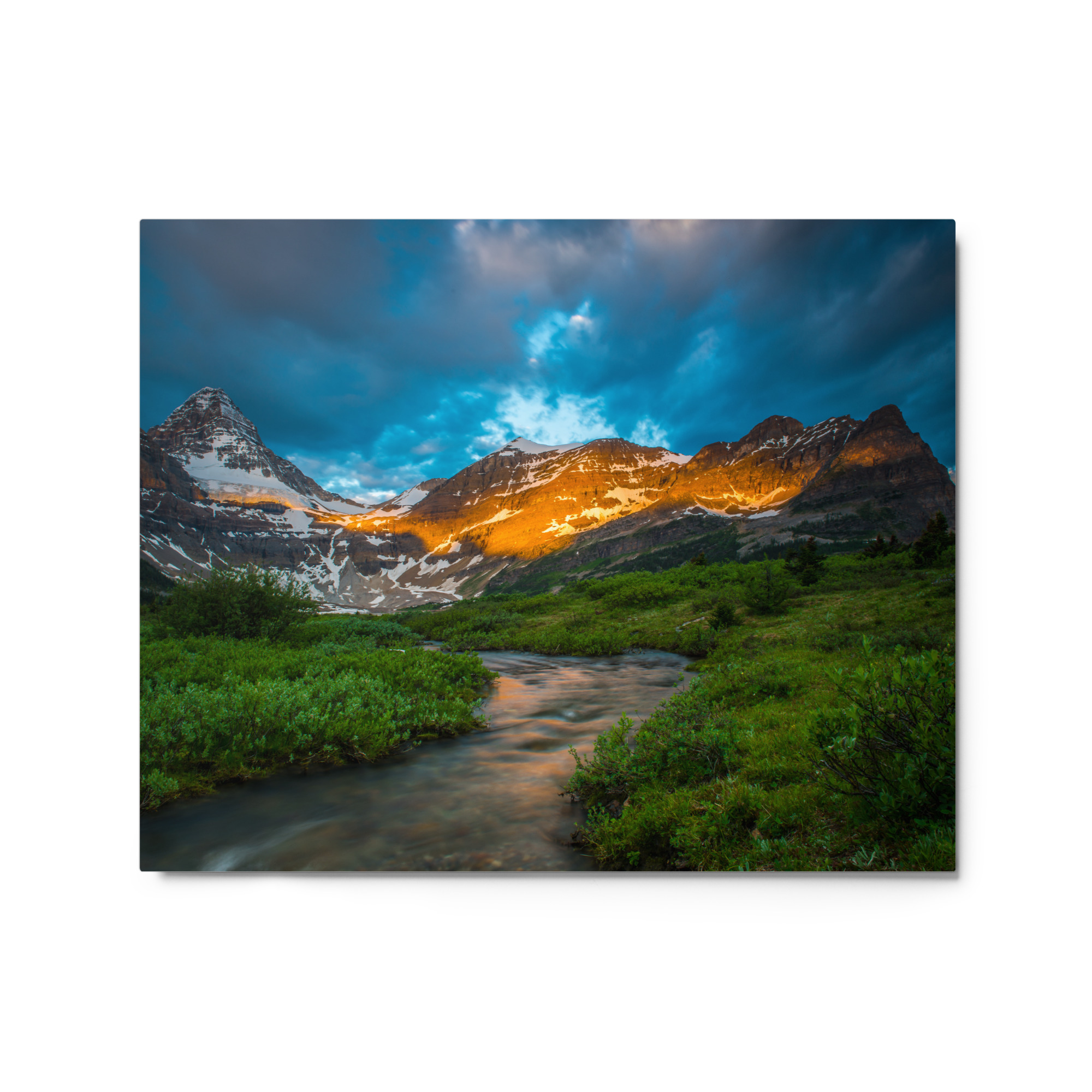 Sunrise at the foot of Mt. Assiniboine British Columbia - Glossy Metal Print - Image 4