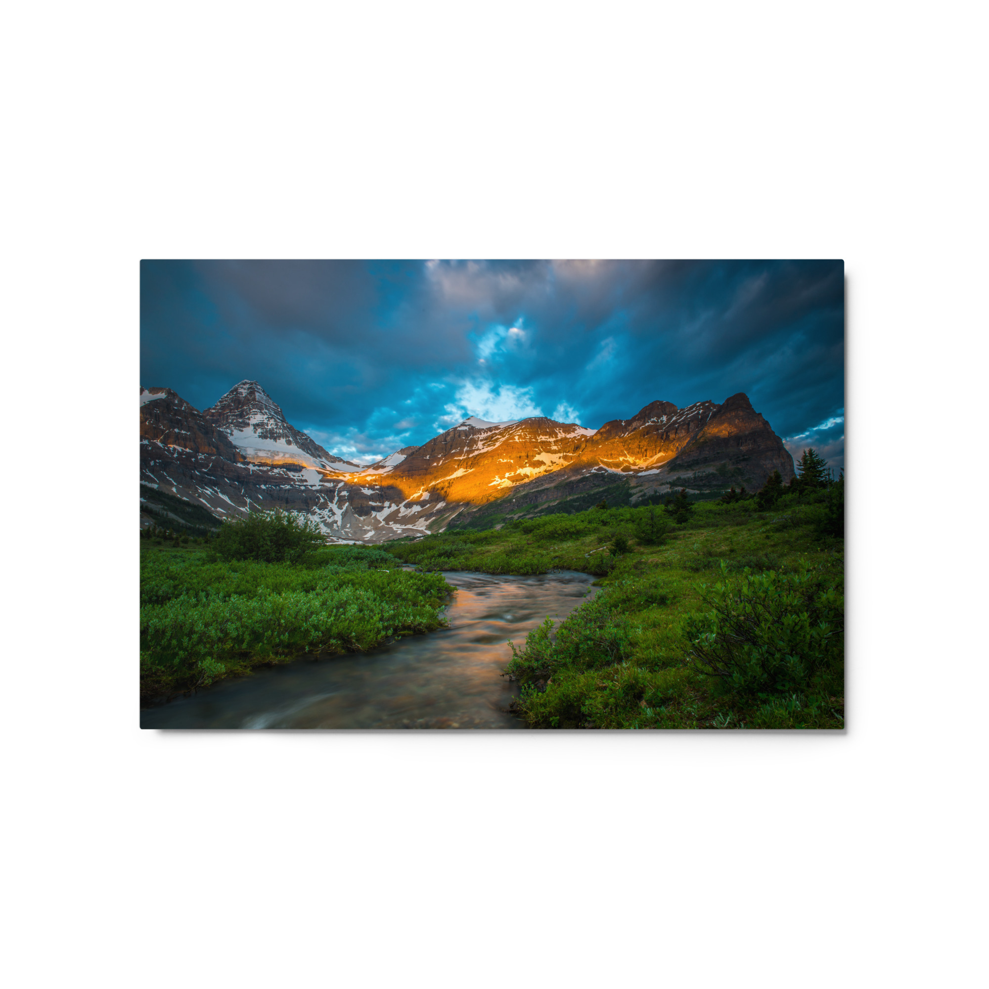 Sunrise at the foot of Mt. Assiniboine British Columbia - Glossy Metal Print - Image 5