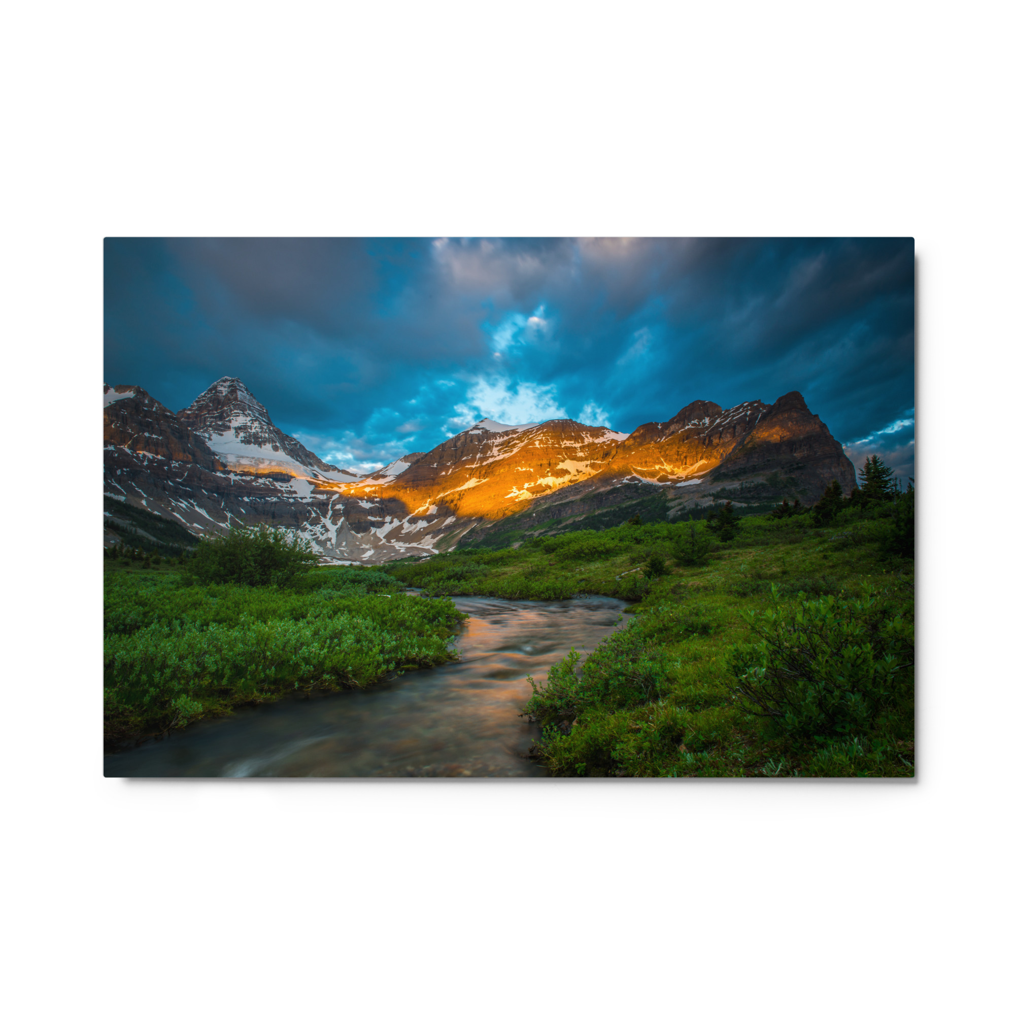 Sunrise at the foot of Mt. Assiniboine British Columbia - Glossy Metal Print - Image 6