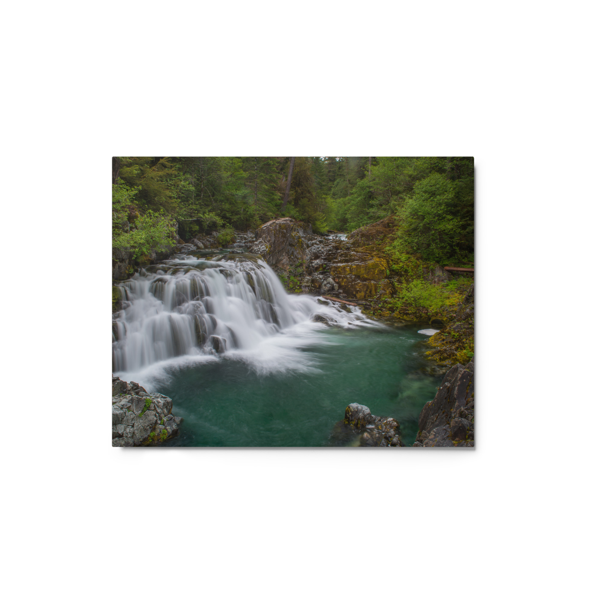 Sawmill Falls, Gates, Oregon - Glossy Metal Print