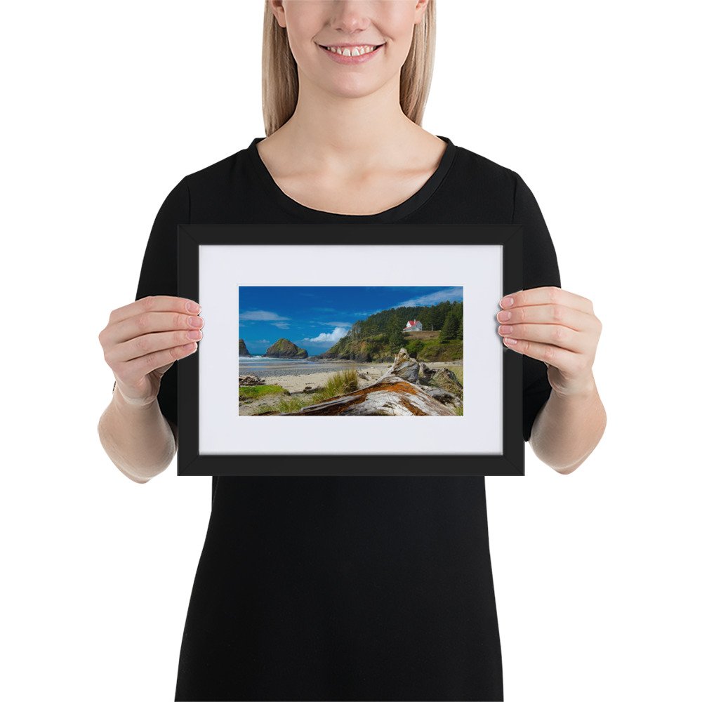 Tranquil Beachfront - Matte Paper Framed Poster With Mat (cm)