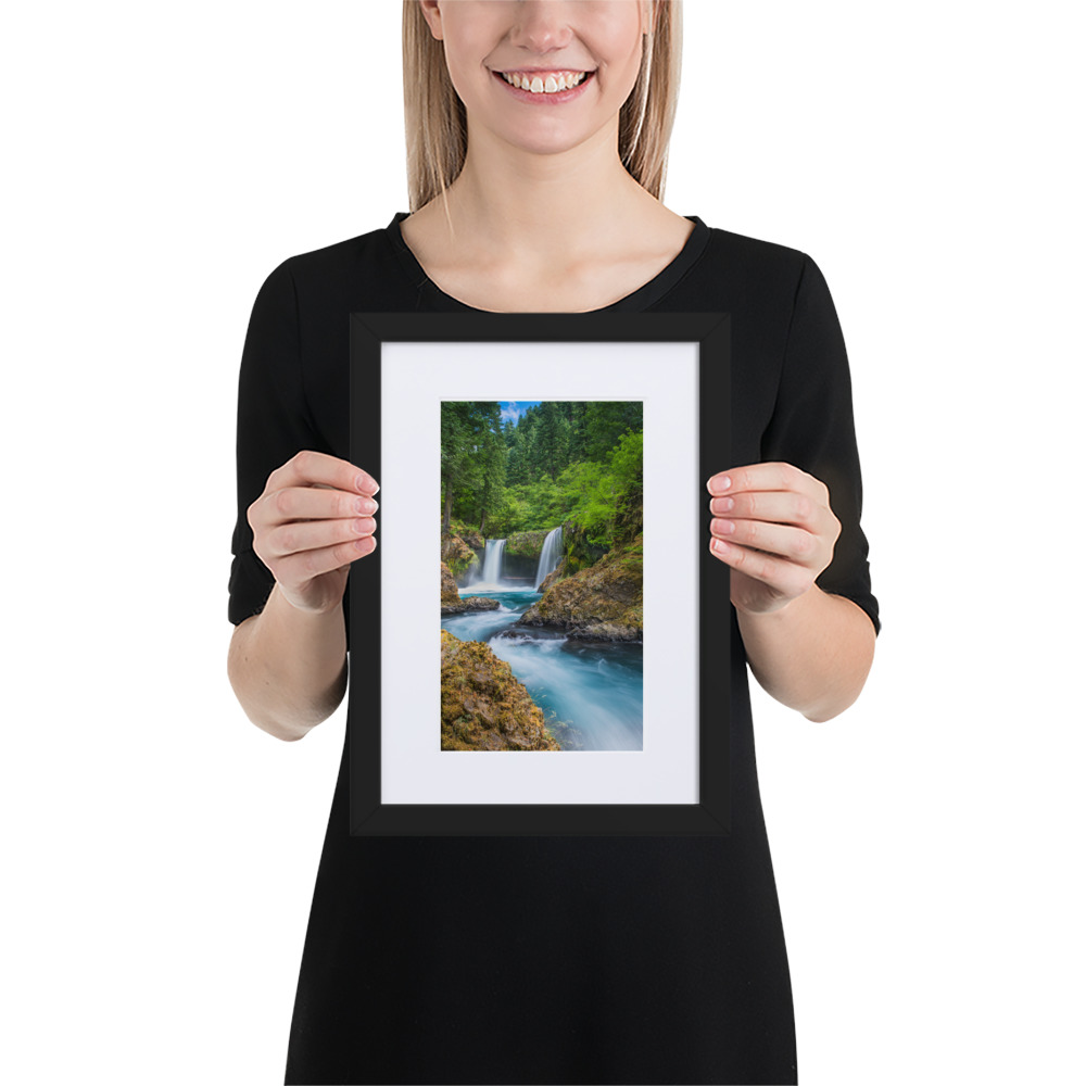 Spirit Falls, Washington - Matte Paper Framed Poster With Mat (cm)