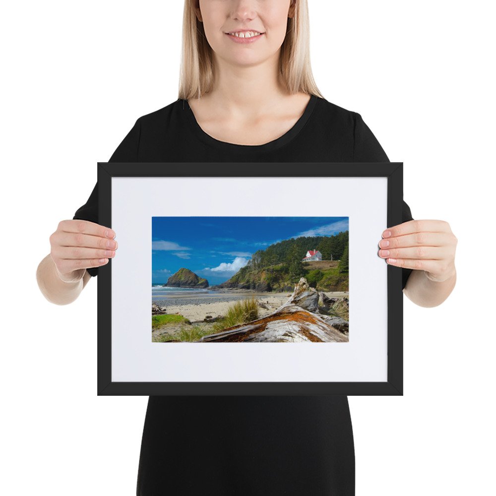 Tranquil Beachfront - Matte Paper Framed Poster With Mat (cm) - Image 2